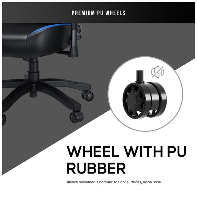AndaSeat Luna gaming-stol (sort/blå)