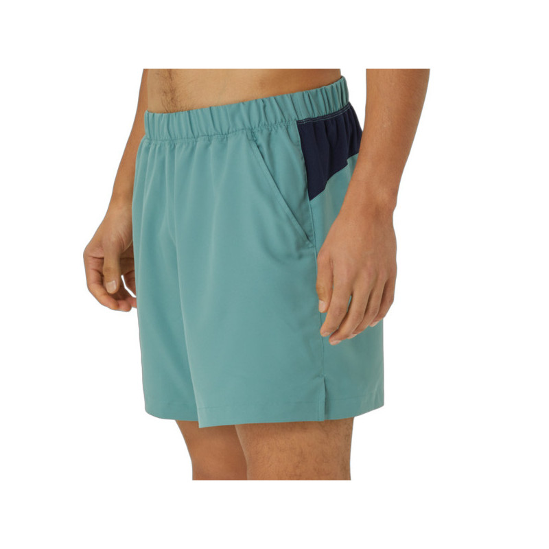Short tennis homme Asics Club 7 vert turqoise