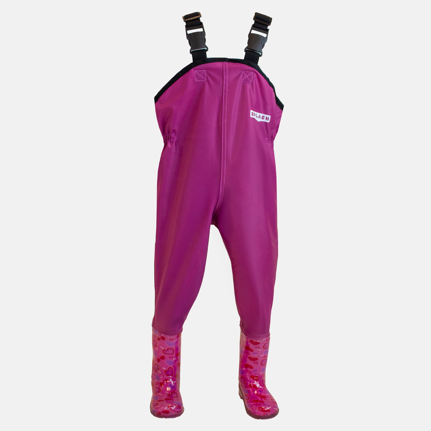 SPLASH Pro Barnevader<br>Regnbukse med påsveisede gummistøvler!