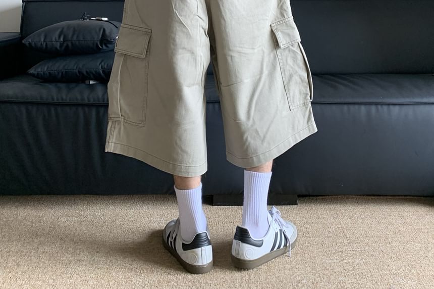 rinkoplan - Mid Rise Cargo Shorts met Zakdetail