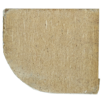Vensterbanklat rond MDF wit gegrond 25x28 mm lengte 260 cm