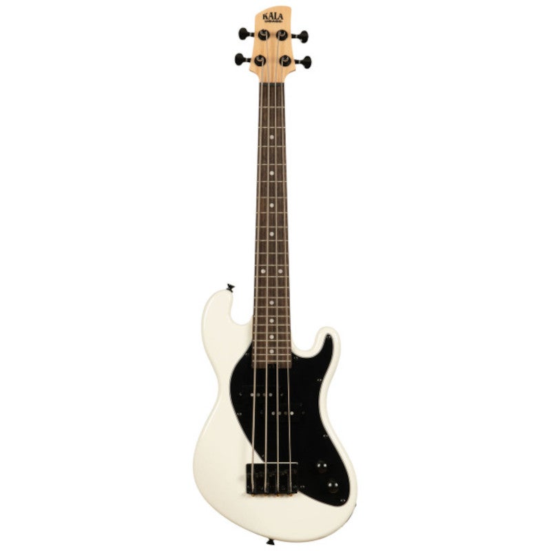 Kala Solid Body 4-String Fretted U-Bass Sweet Cream elektrische basgitaar met gigbag