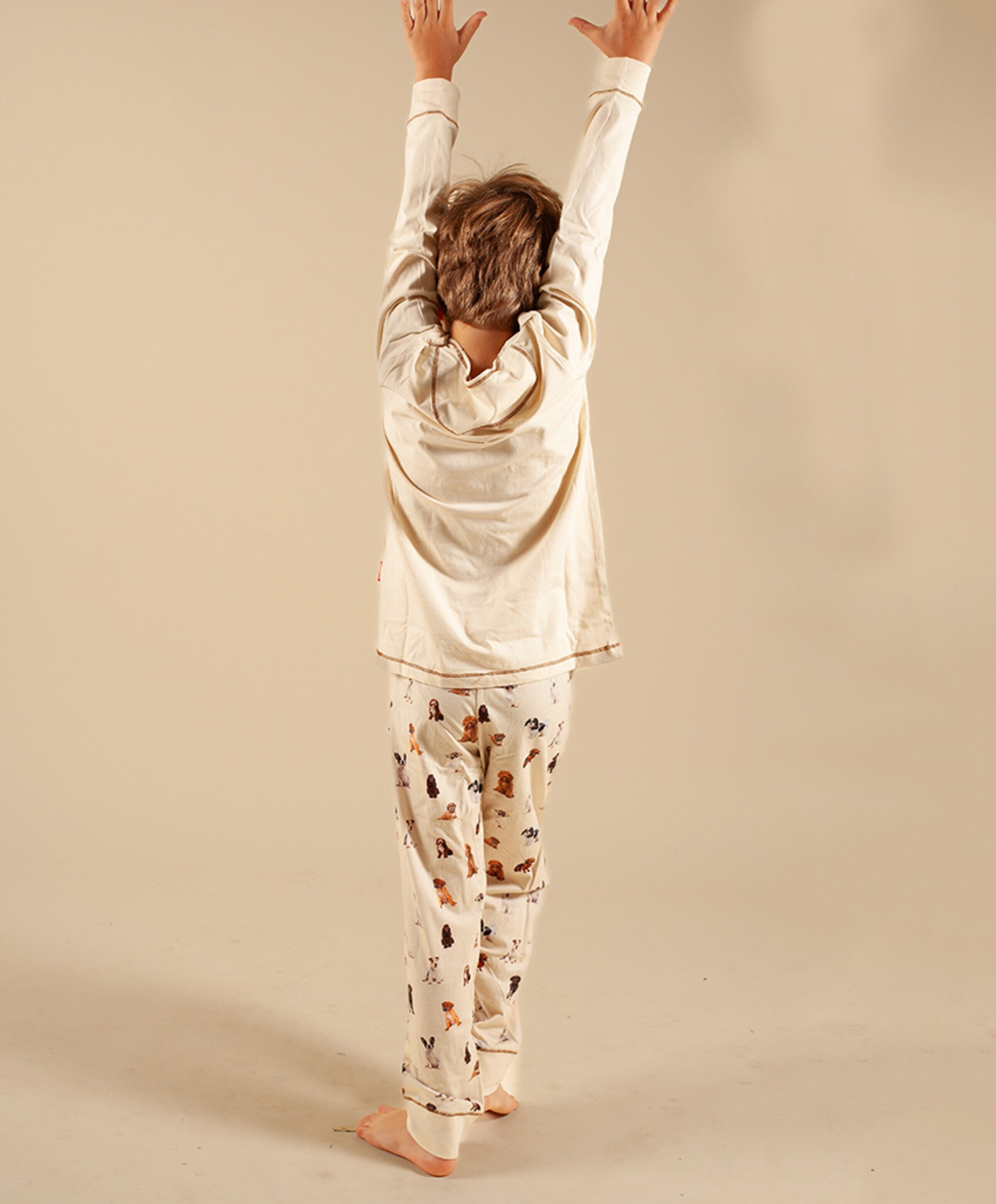Claesens Uniseks pyjamaset  ecru