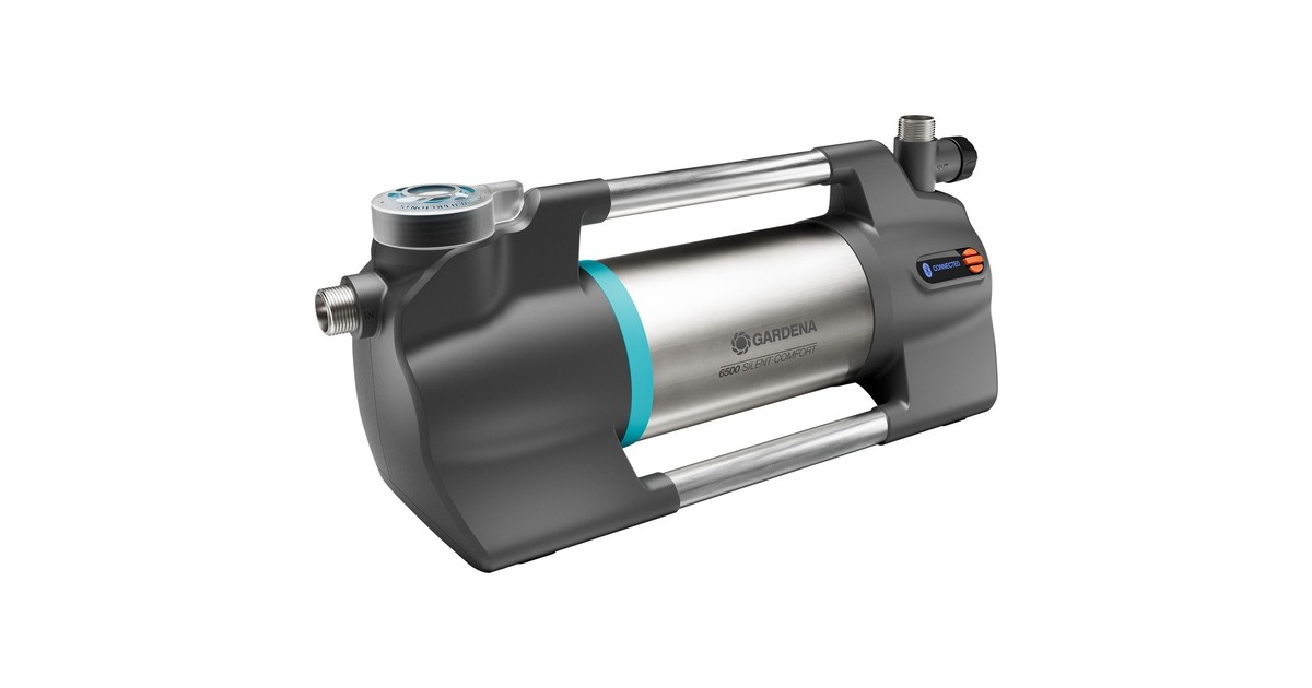 GARDENABesproeiingspomp 6500 SilentComfort  (Donkergrijs/roestvrij staal, 1300 Watt | Bluetooth)