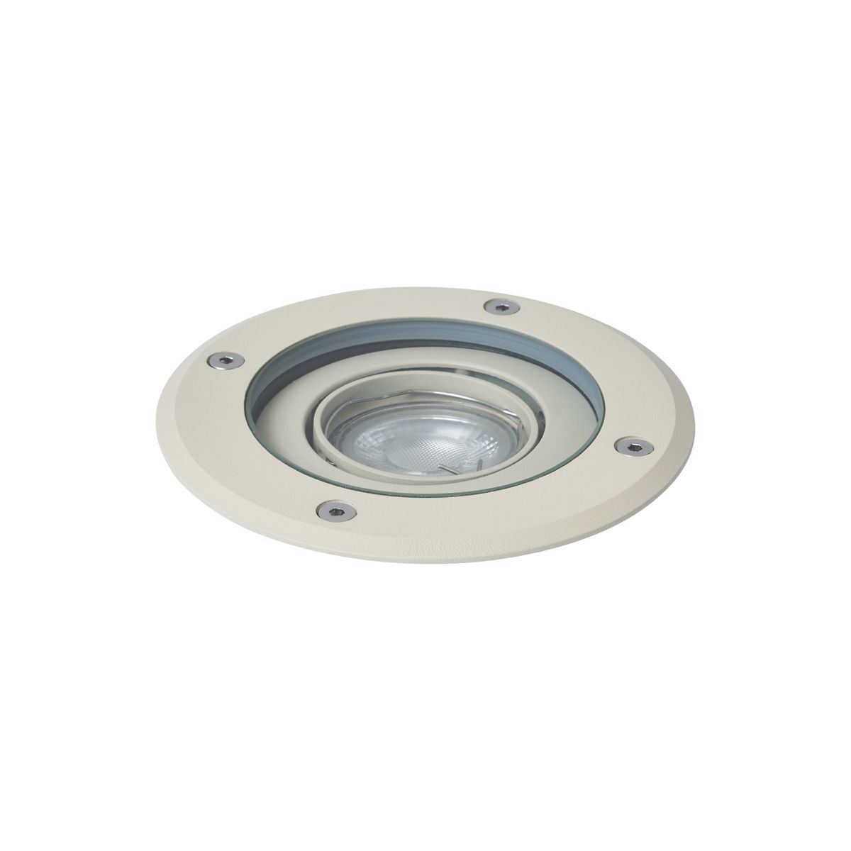 Moderne grondspot beige GU10 50mm verstelbaar IP65 - Delux