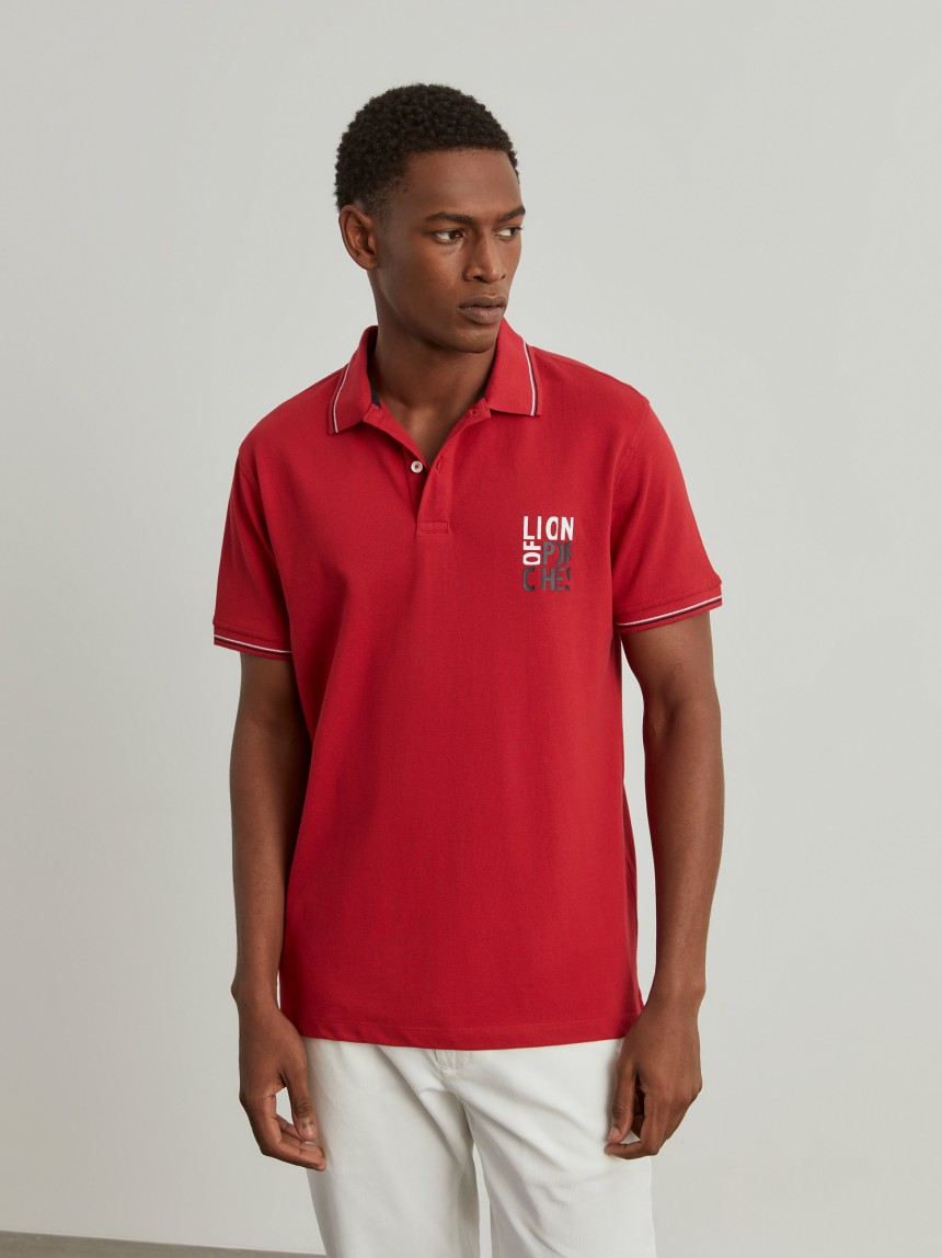Polo piqué de algodão