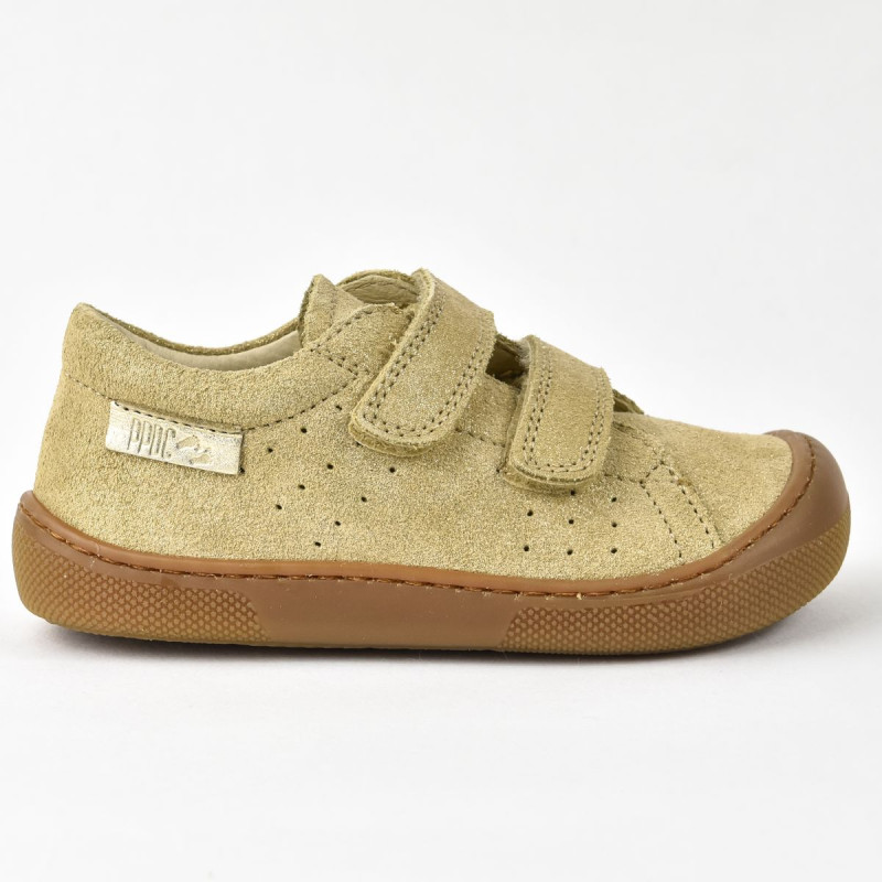 Naturino Naturino Barefoot Bira Velcros Suede Glitter Platinium
