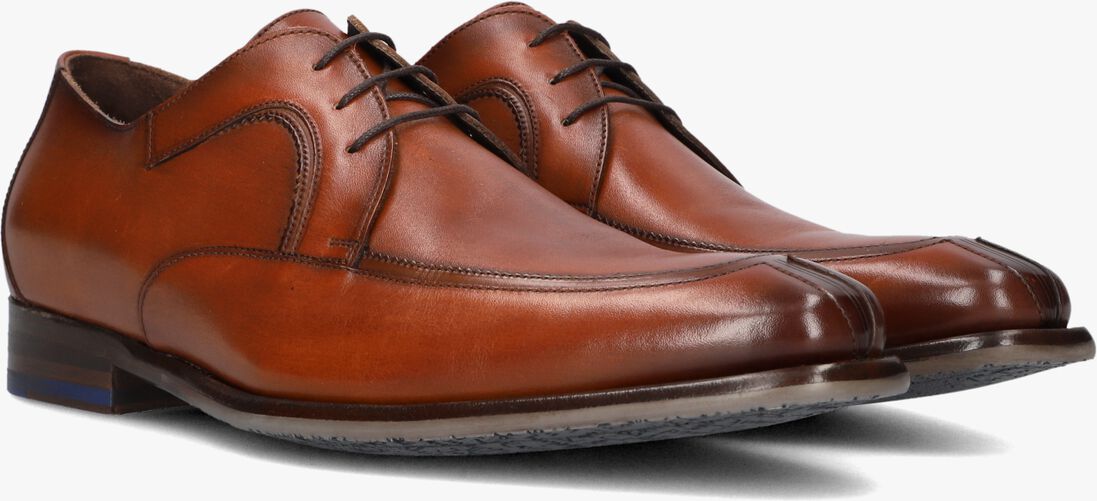 cognac floris van bommel nette schoenen sfm-30356 de stijler