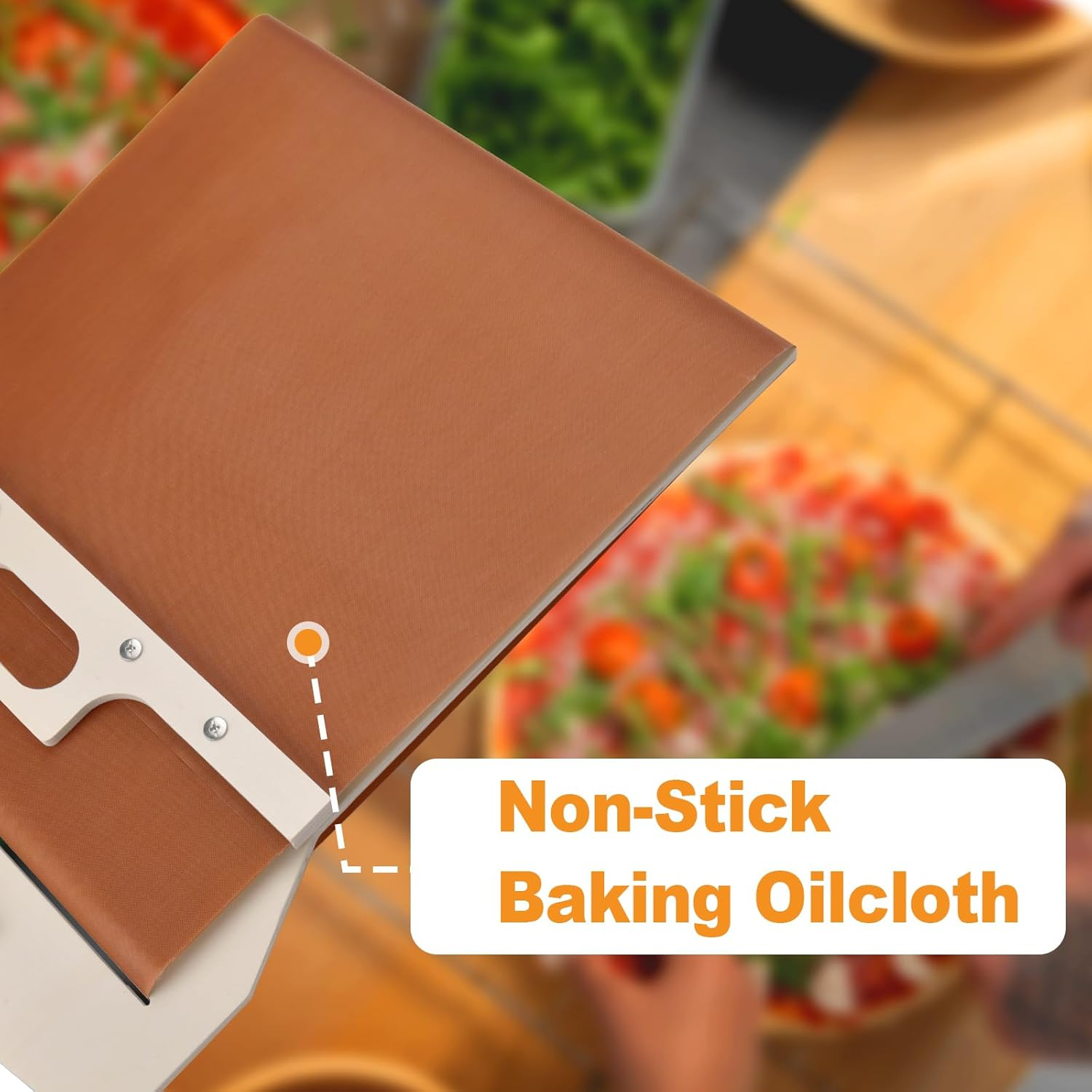 (55x35cm) Pizza Schieber Teig Slider Küchen Brett Pizzaschaufel mit Griff