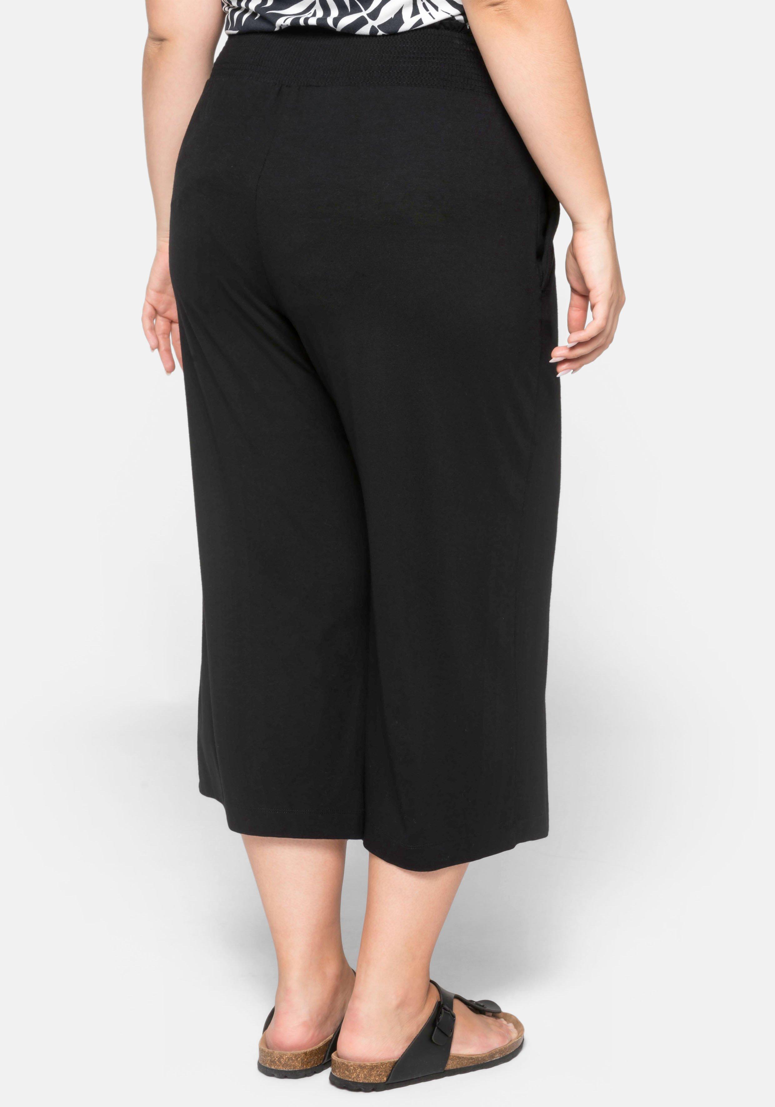 Weite Jerseyhose in 3/4-Länge