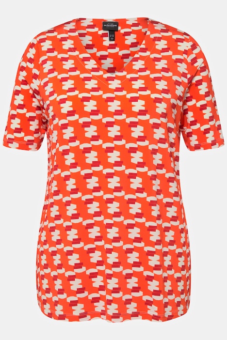Slinkyshirt, Retro-Design, V-Ausschnitt, Halbarm