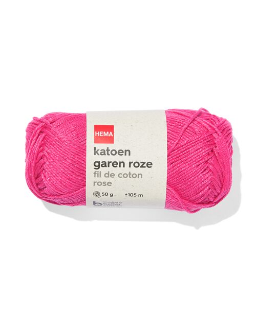 fil de coton rose 50g 105m