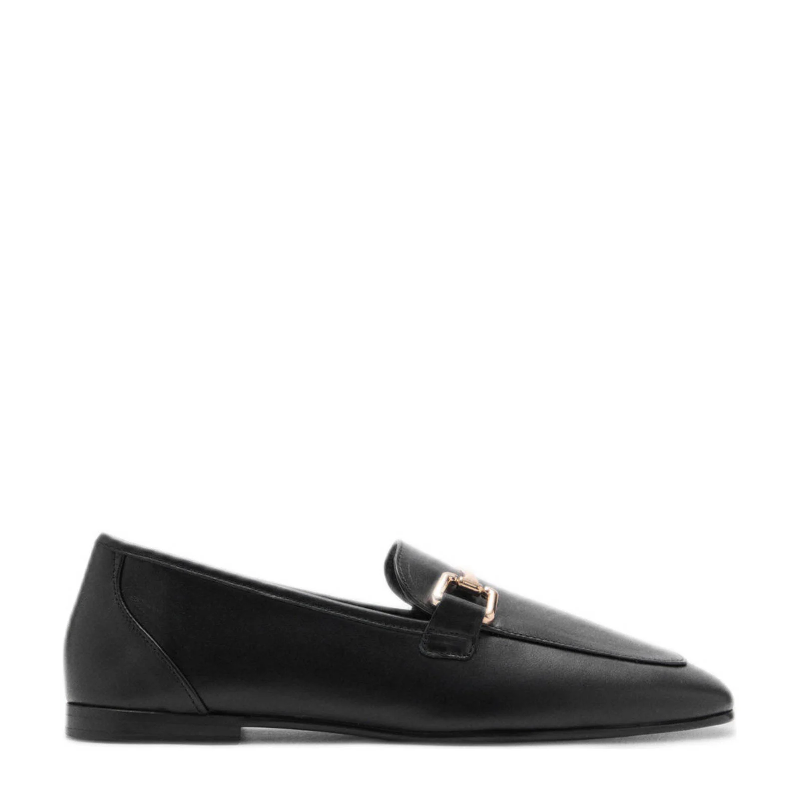 Mango leren loafers zwart