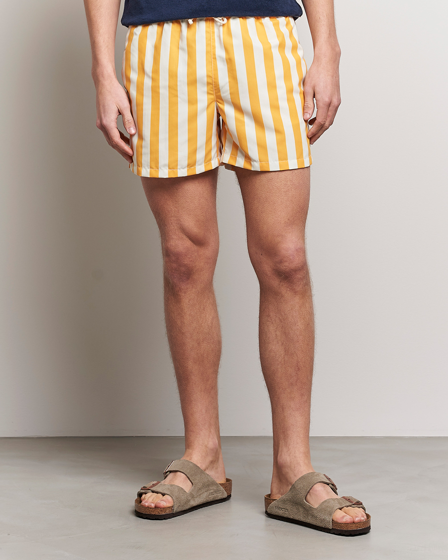Ripa Ripa Paraggi Striped Swimshorts Yellow/White