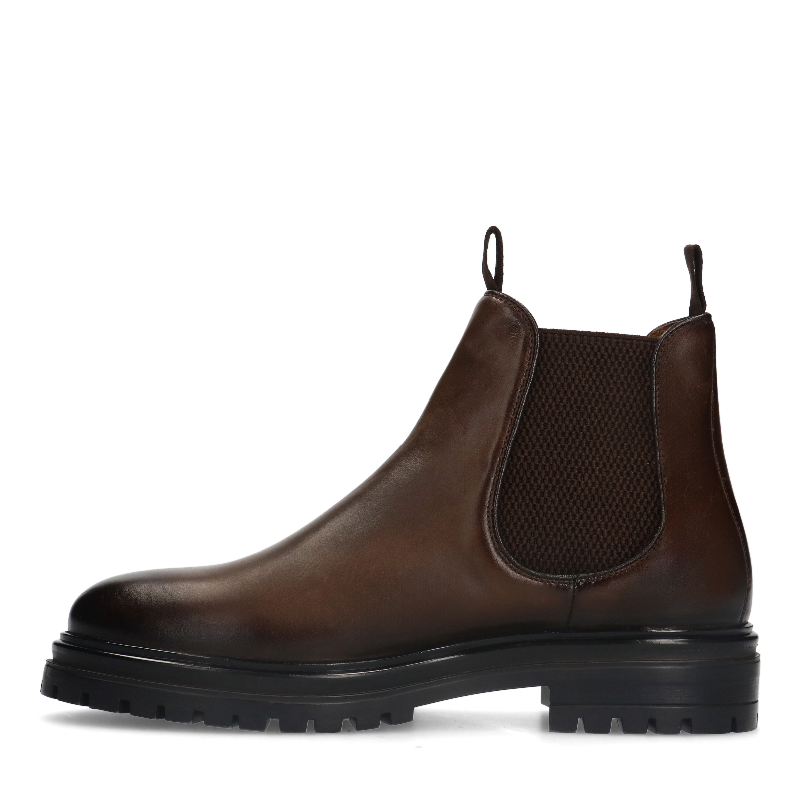 Bruine leren chelsea boots