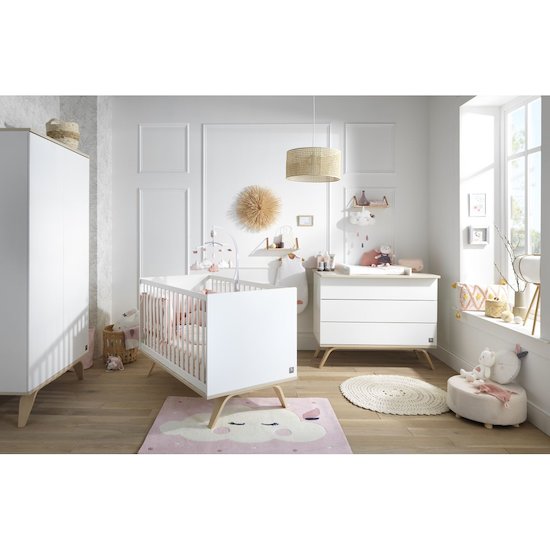 Serena Little big bed 70x140   Blanc        de               Sauthon Baby's Sweet Home