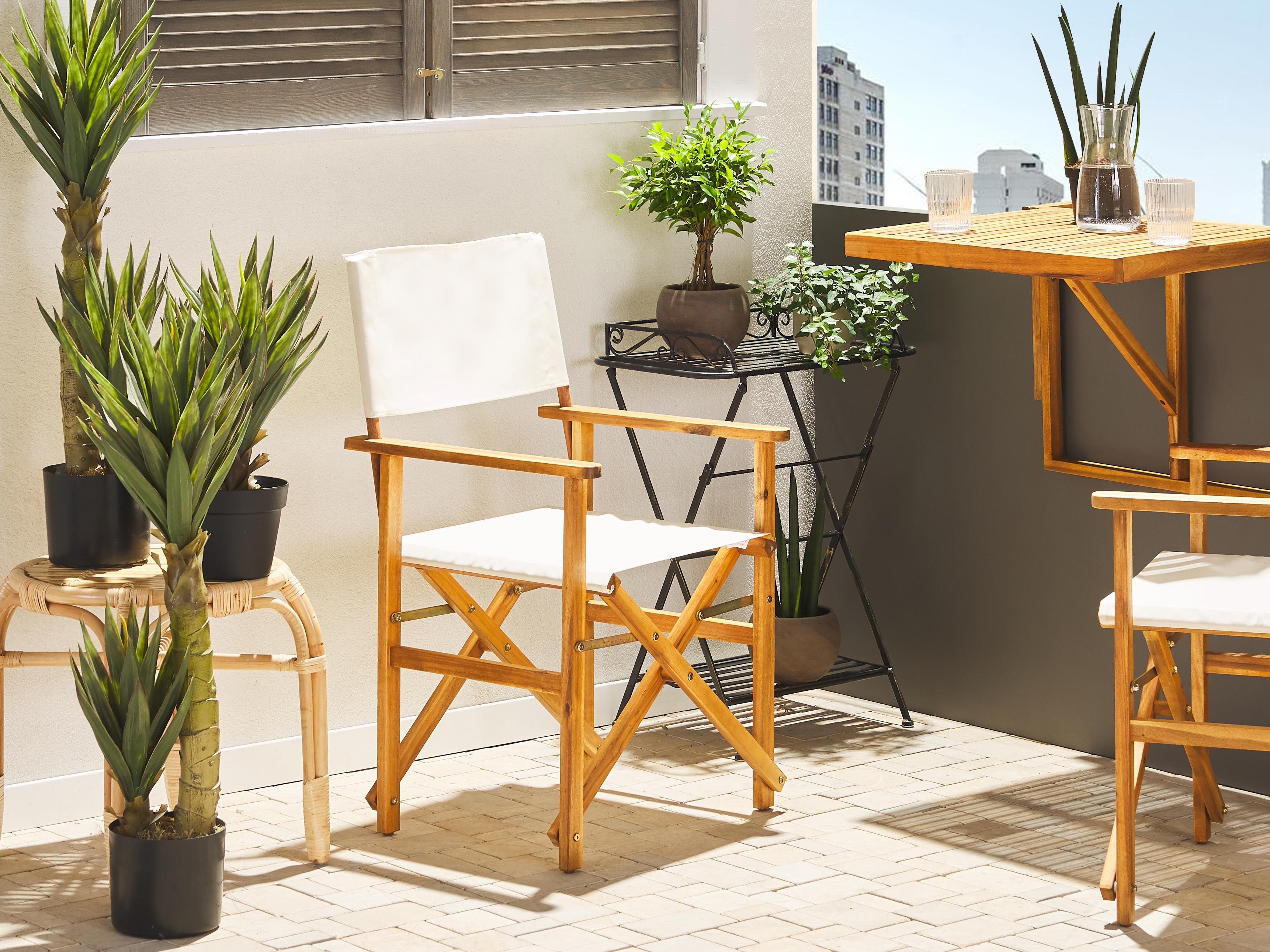 Balkontafel UDINE 70 cm 69 cm Acaciahout Bruin