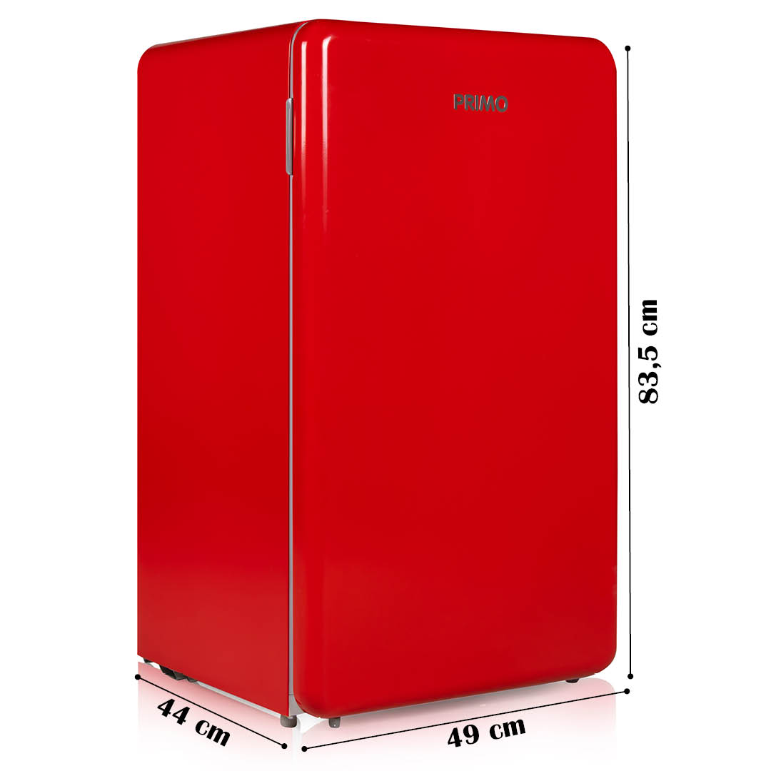 Primo PR152RKR 93 liter retrokoelkast - Red