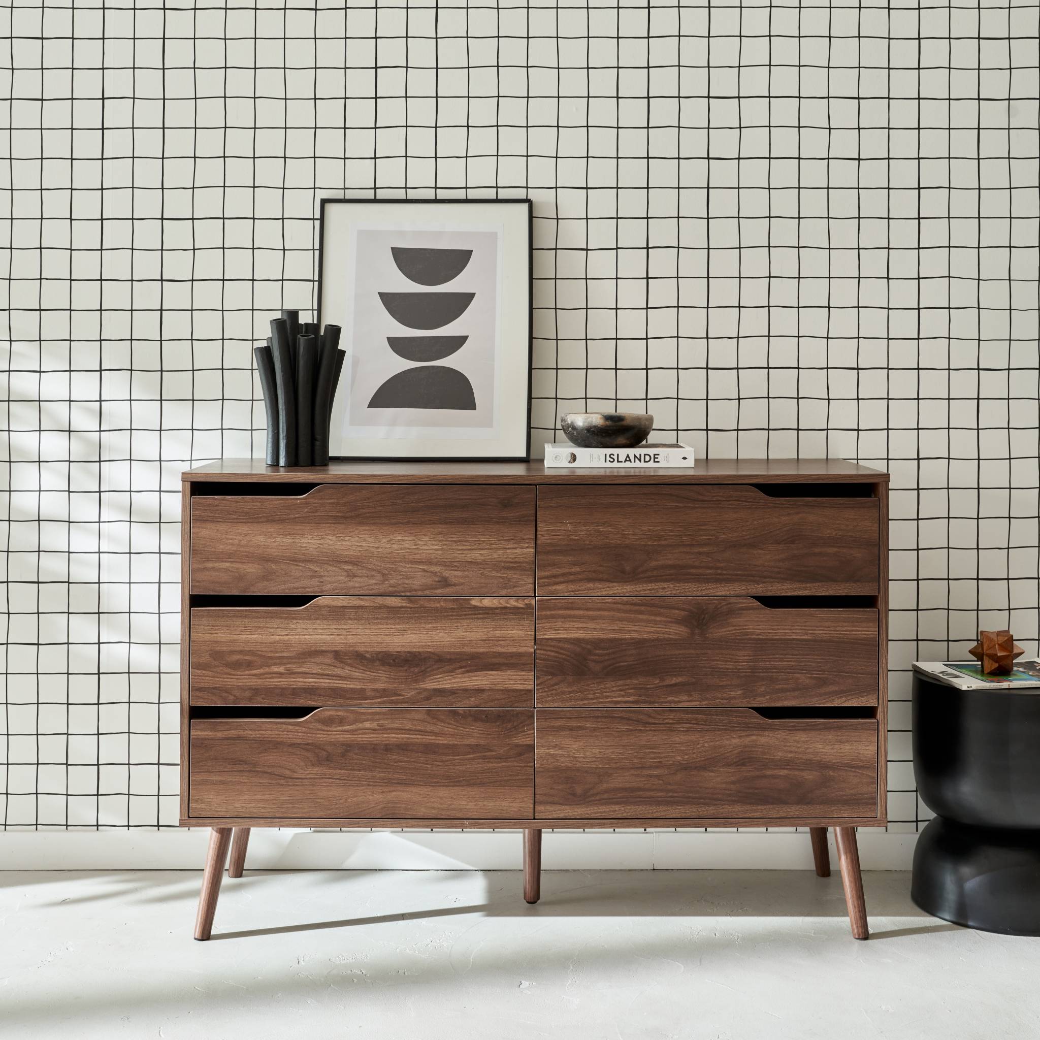 sweeek - Ladekast 6 laden houtdecor