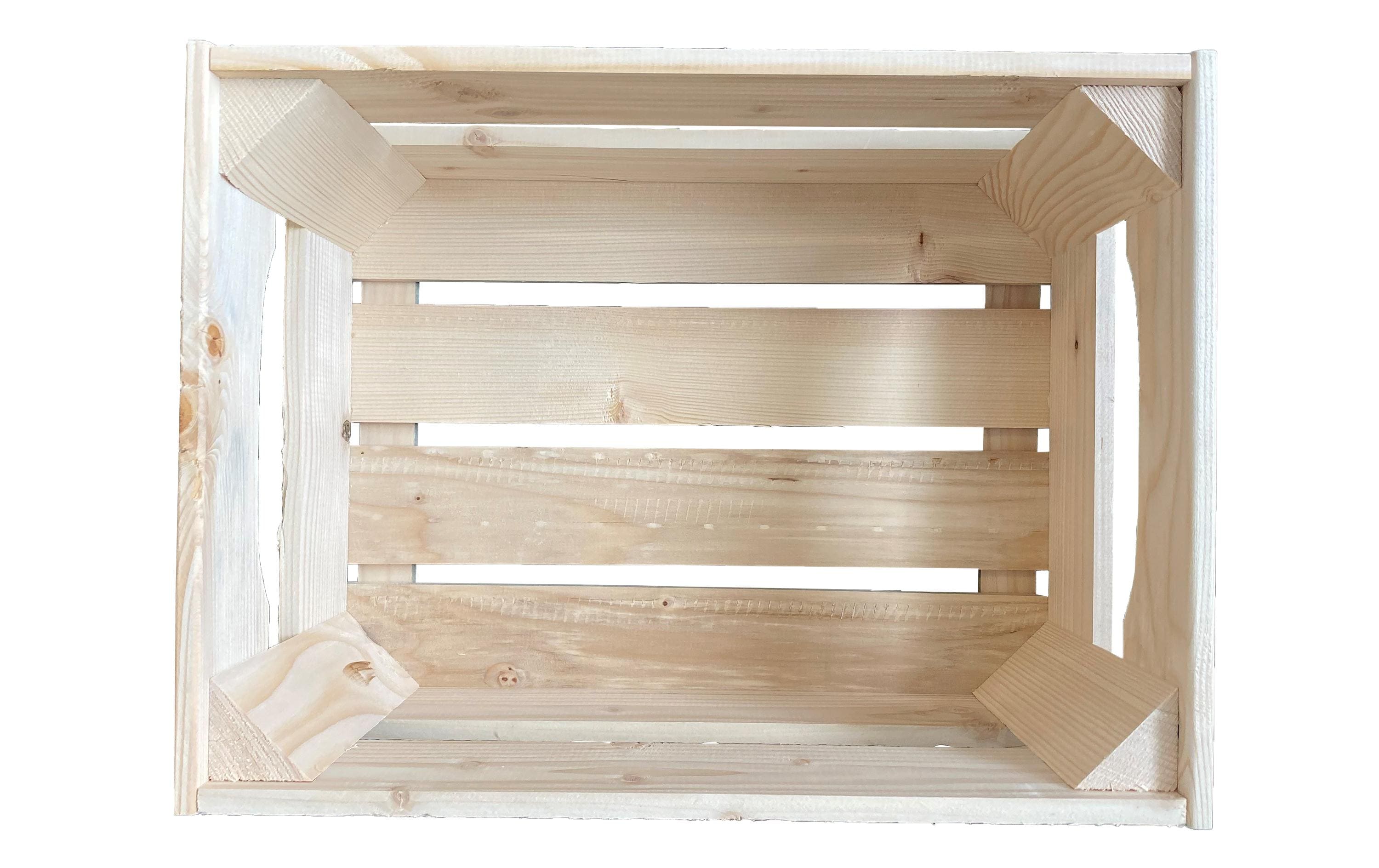 Obstharasse Fichte / Tanne, Roh 40 x 30 x 20 cmObstkiste aus unbehandeltem Holz