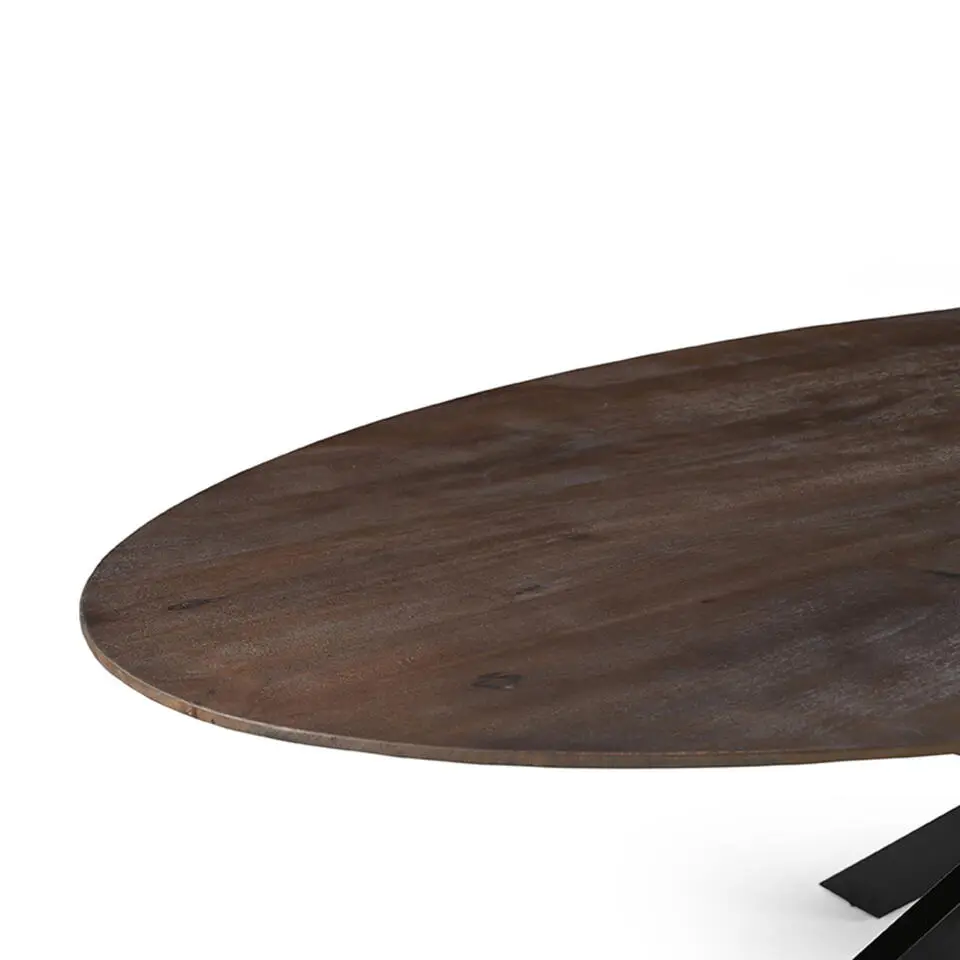 LABEL51 Eettafel James Ovaal Espresso 240cm