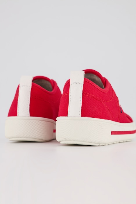 Sneaker, Jana Shoes, Canvas, Lederoptik-Spitze, Weite H