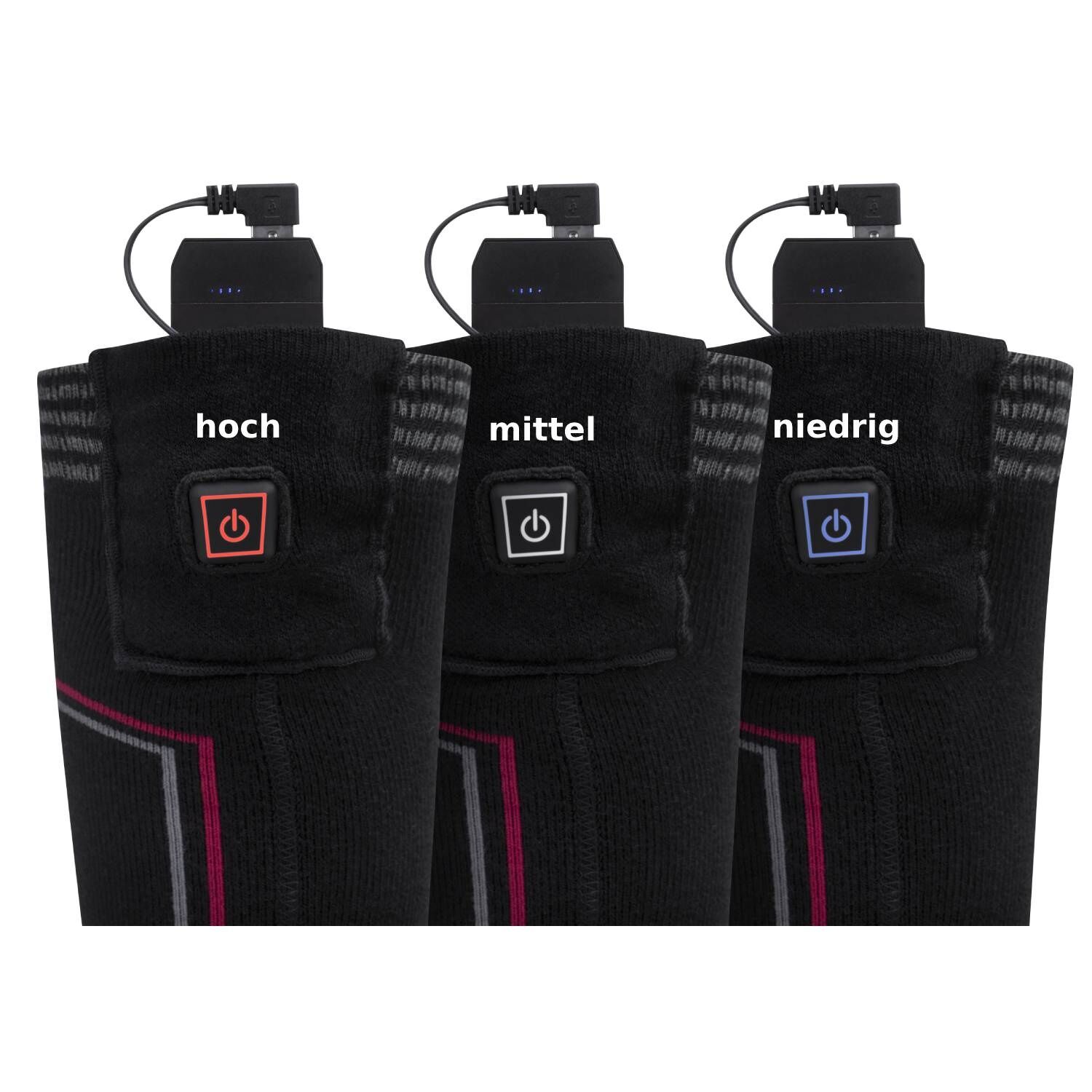 Heaters Beheizbare Socken mit Wollanteil, Akku betrieben