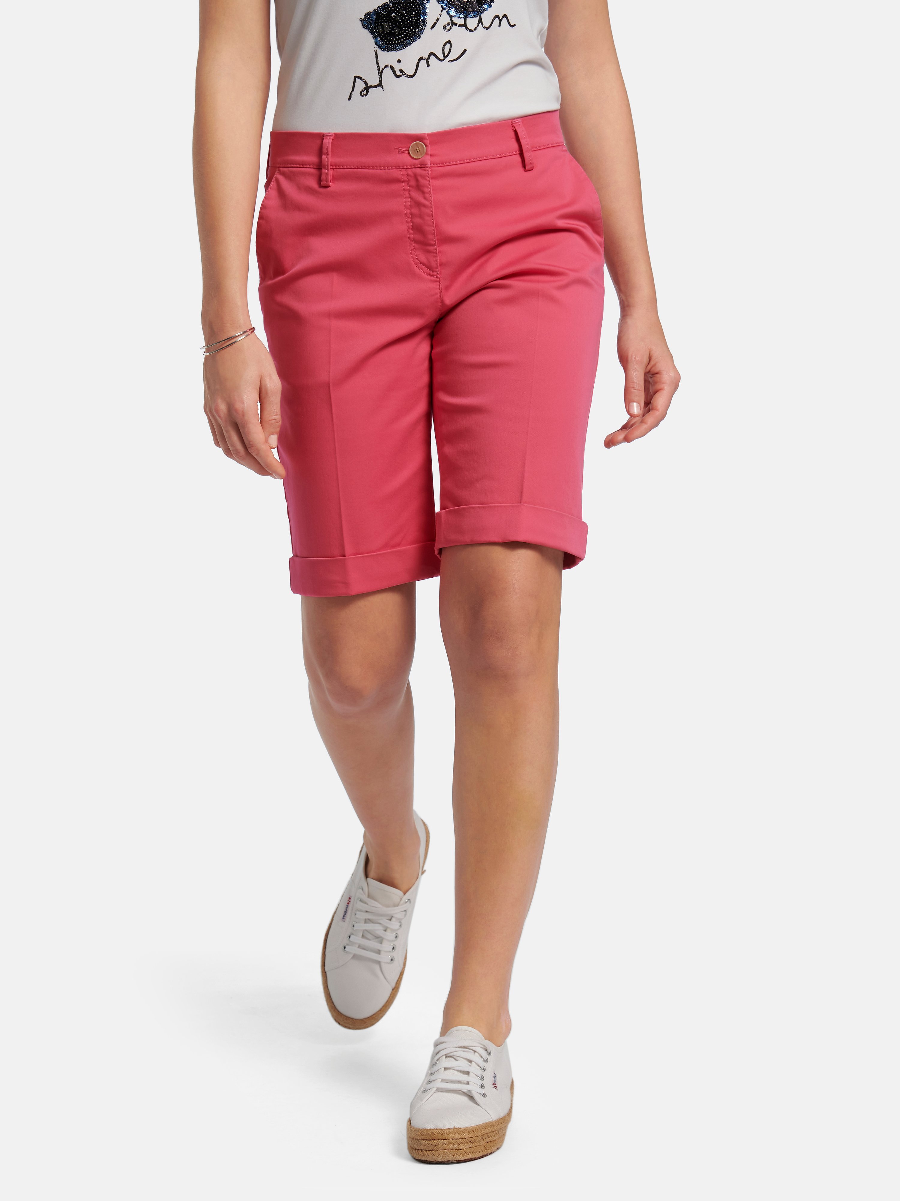Slim Fit-Bermuda Modell Mia B.