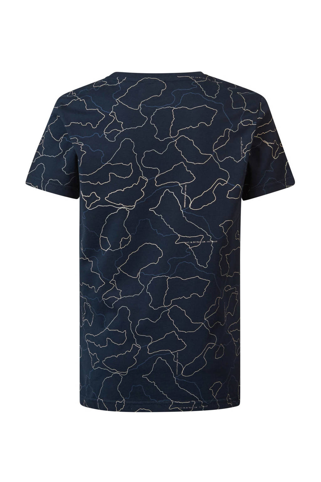 Petrol Industries T-shirt met all over print blauw