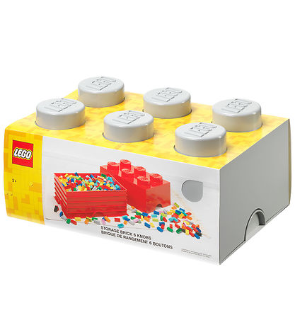 LEGO® Storage Aufbewahrungsbox - 6 Knäufe - 37,5x25x18 - Stone G
