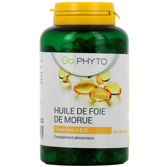 Go Phyto huile de foie de morue capsules - Vitamines A et D
