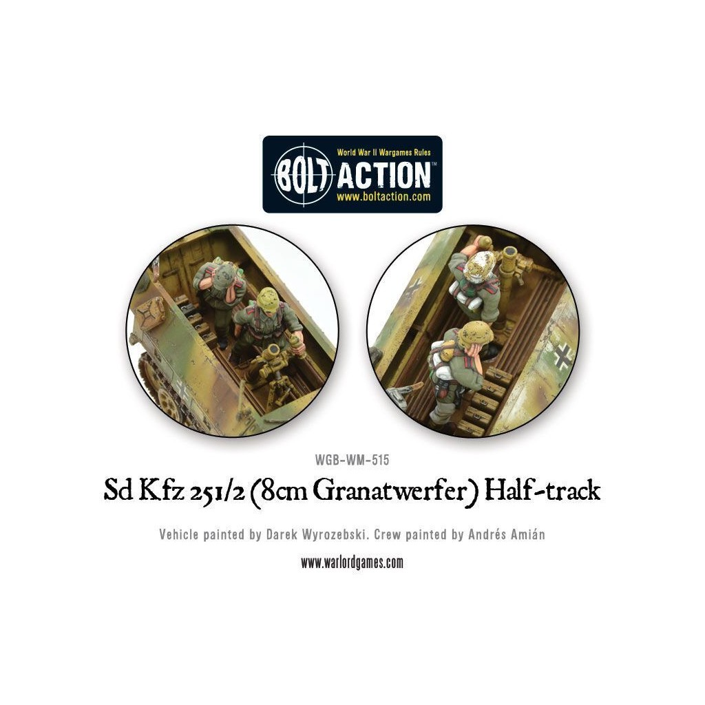 Bolt Action - German - Sd.Kfz 251/2 Ausf D (8cm Granatwerfer) Half Track (Plastic Box)