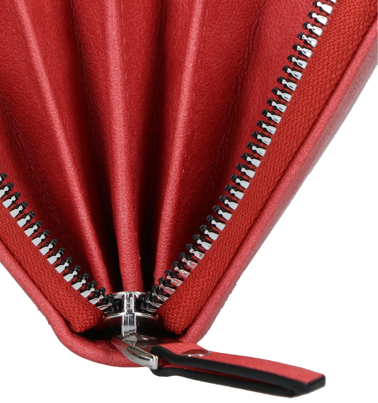 Ritsportemonnee rood