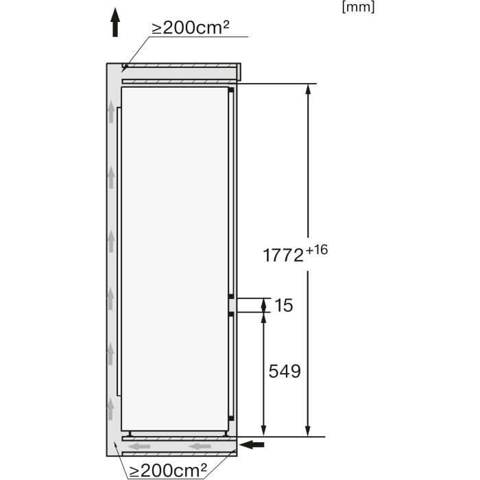 Miele Einbau-Kühl- Gefrierkombination KF 7772 B
