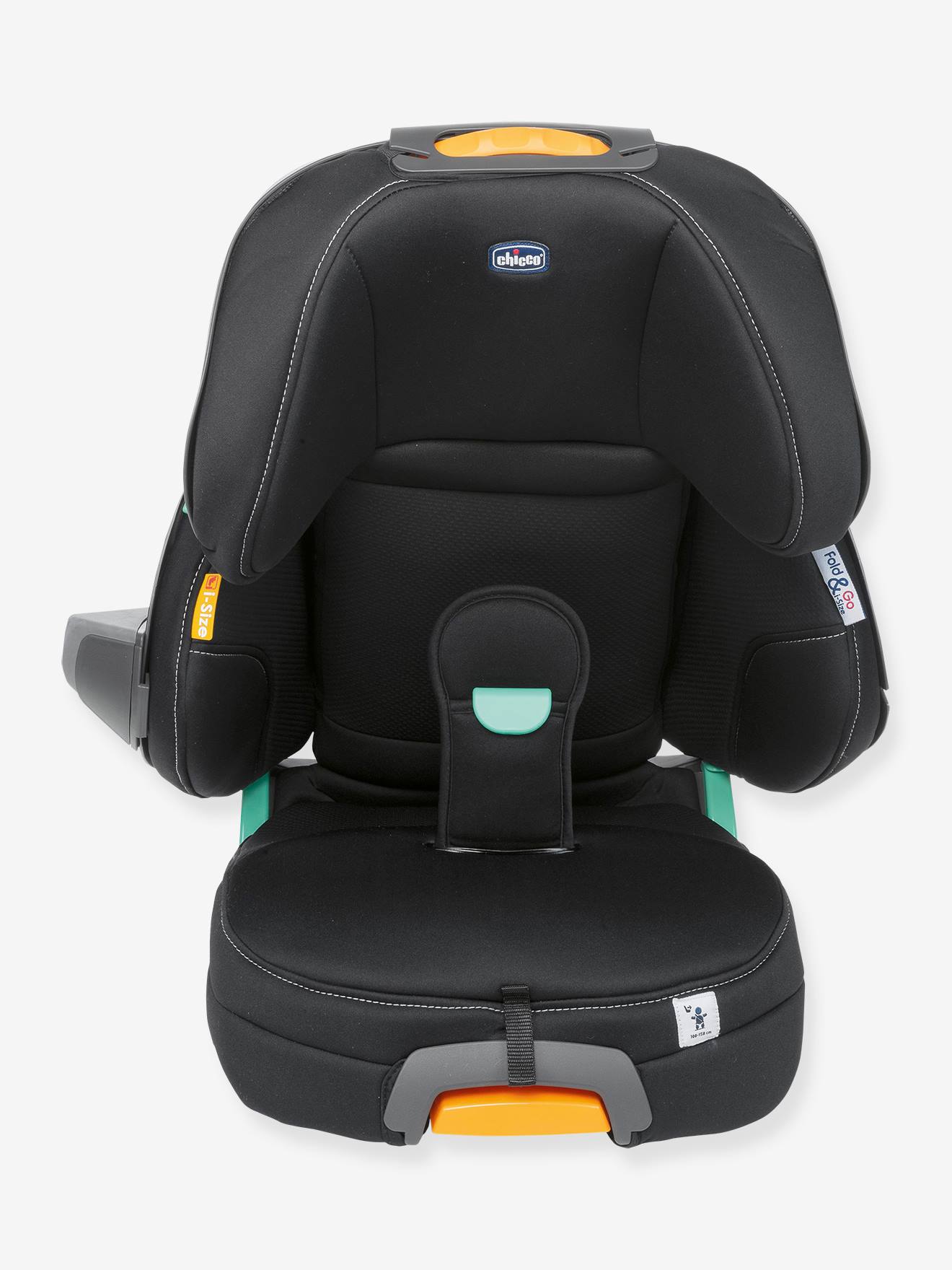 Cadeira auto dobrável Chicco Fold&Go i-Size, preta lisa