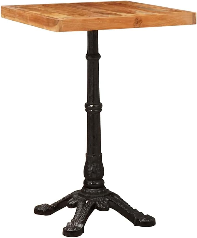 Bistrotisch Braun 50 x 50 x 76 cm Massivholz Akazie Bartisch, Bistrotisch Bartheke für Hausbar, Wohnzimmer und Esszimme QJ0266622