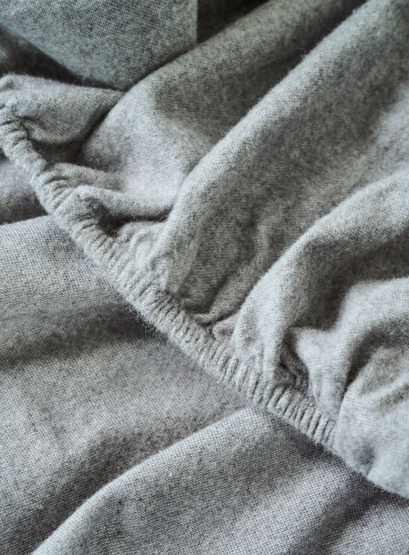 Flanellaken grå - 180x200 cm