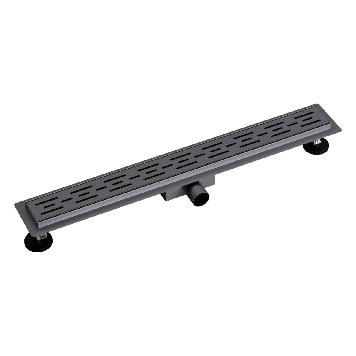 Sanigoods Nura douchegoot met flens 90cm gunmetal - verouderd ijzer