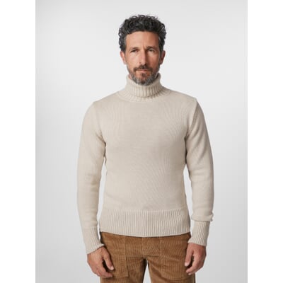 Herren-Rollkragenpullover 1941, Ecru