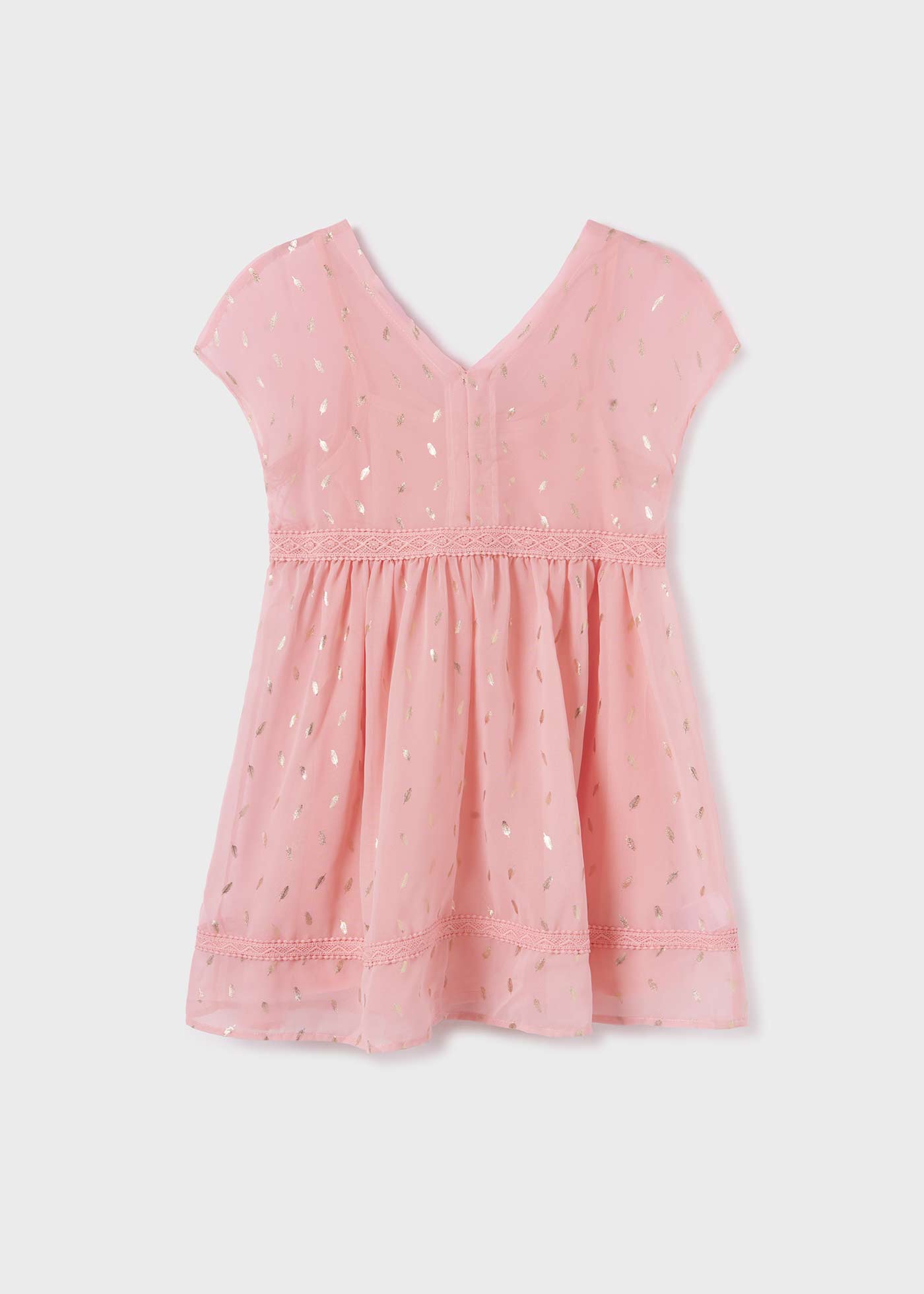 Vestido com estampa metálica para meninas