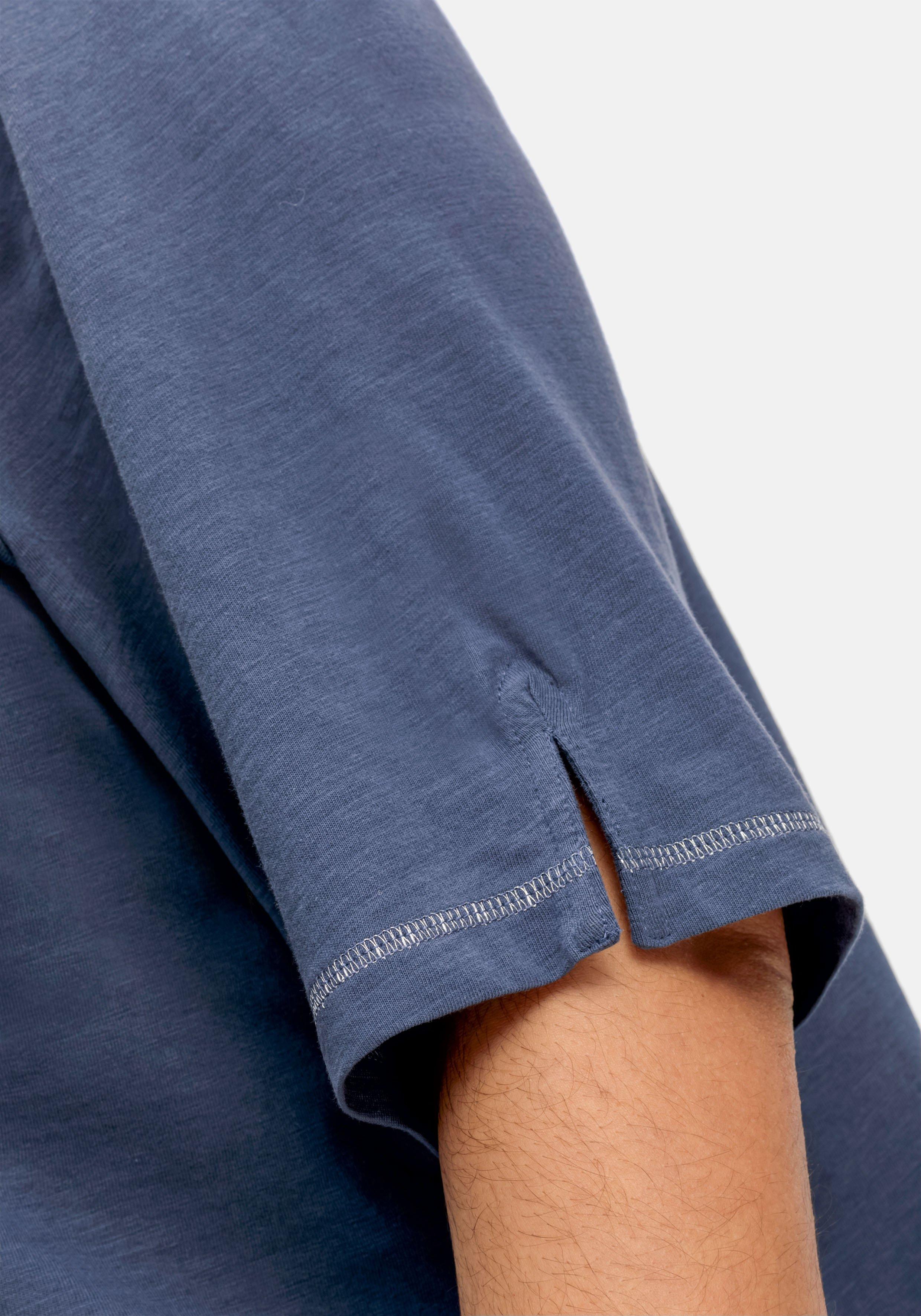 Shirt mit Effekt-Ziernähten, aus Flammgarn