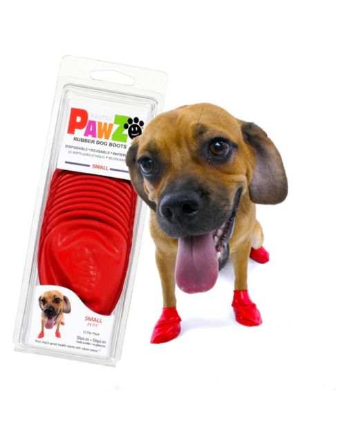 Pawz Rubber Dog Boots - Hondenschoen - Rood Small