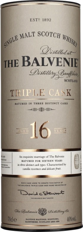 BALVENIE 16 YEARS TRIPLE CASK 70CL