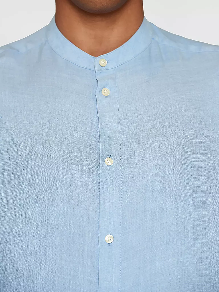 KNOWLEDGE COTTON APPAREL Leinenhemd hellblau