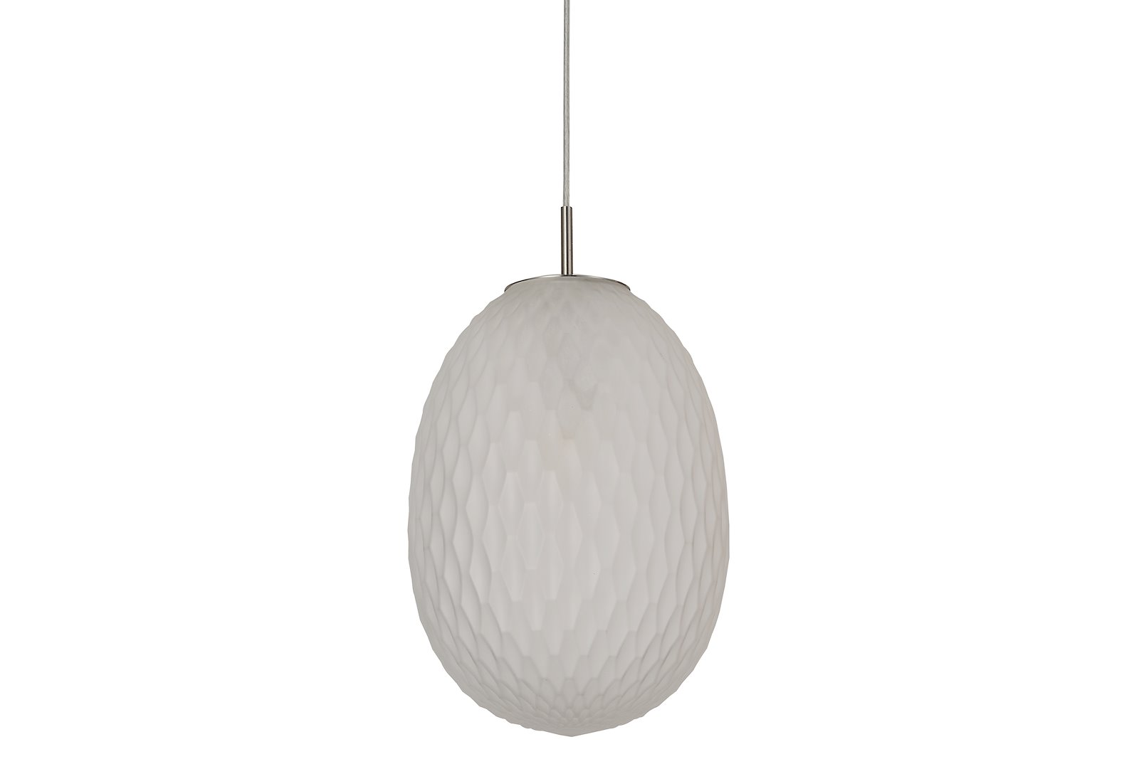 Birmingham pendel Matt hvit farget glass, Ø25 cm