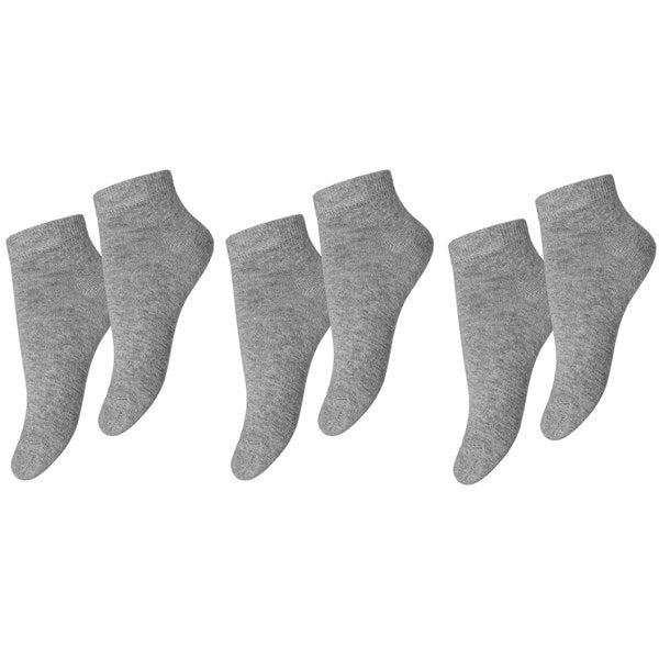 MP 99012 Plain Cotton Footie Grey Mel 3-Pak