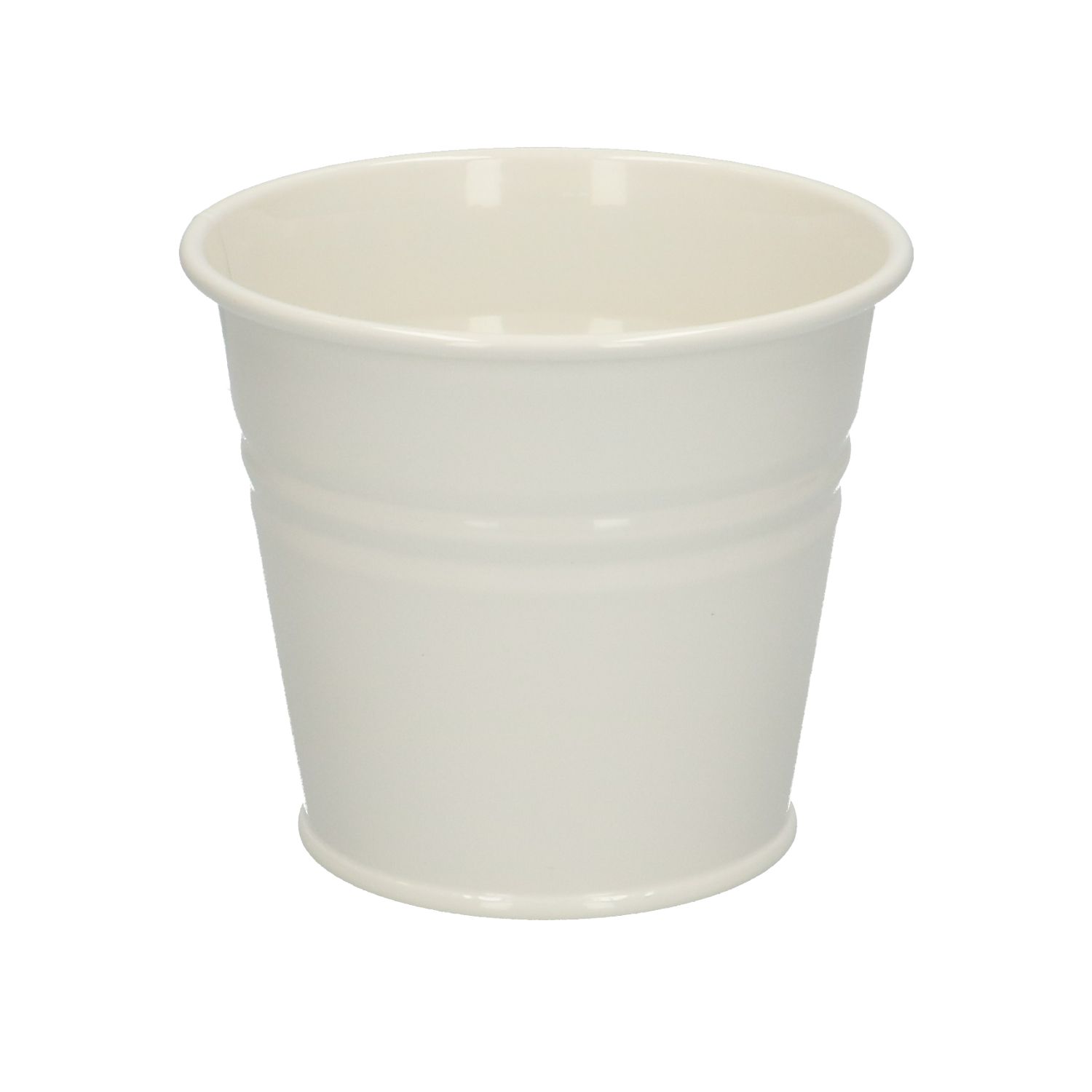 Bloempot, zink, offwhite, Ø 11 cm