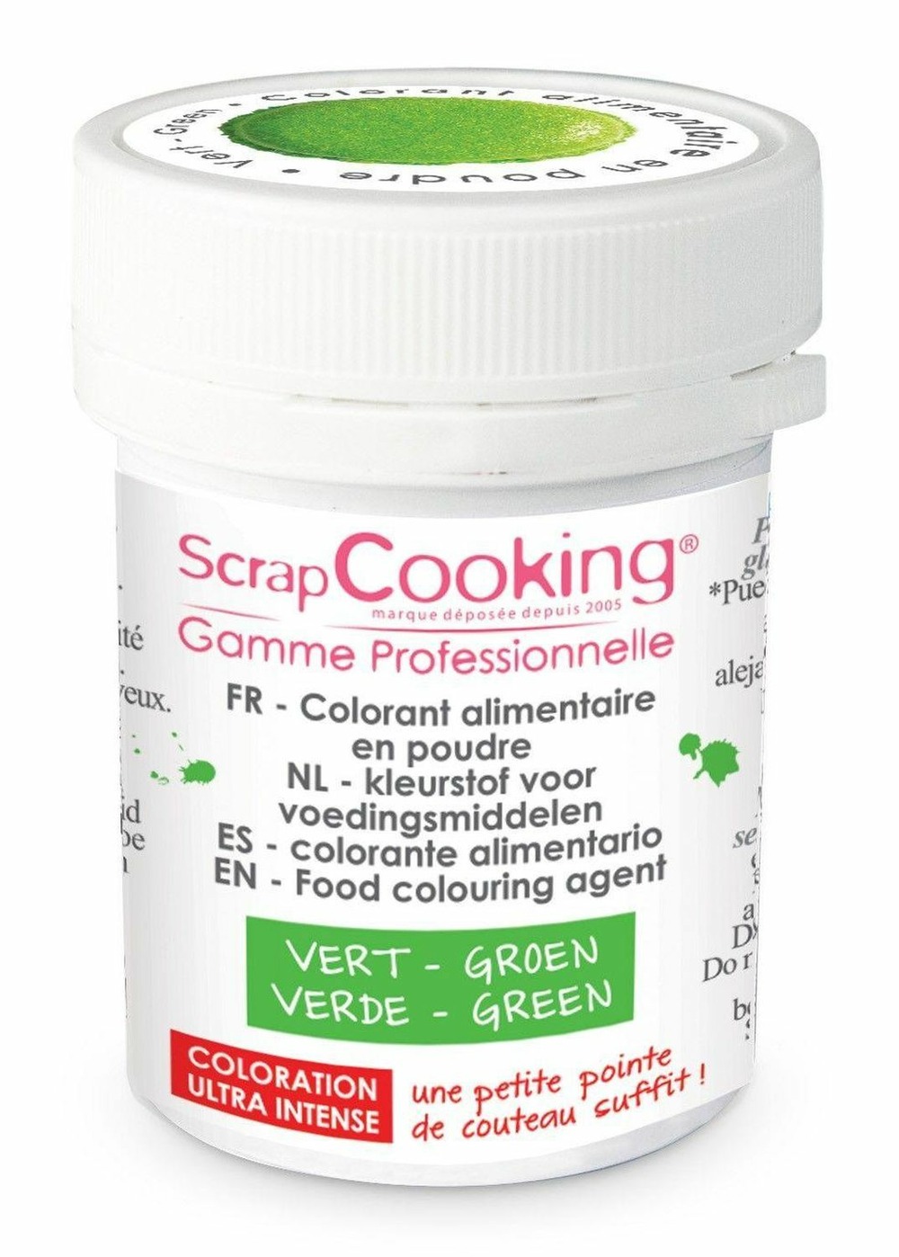Colorant alimentaire en poudre vert 20 g