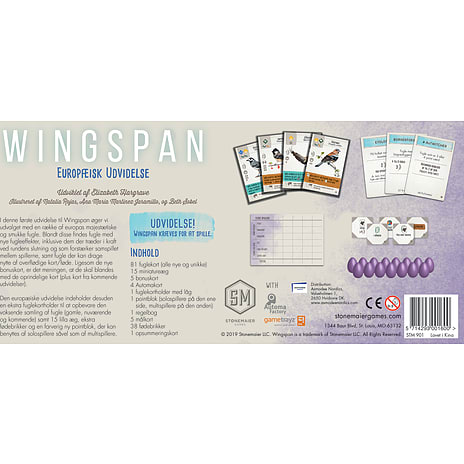 Wingspan European Expansion - dansk