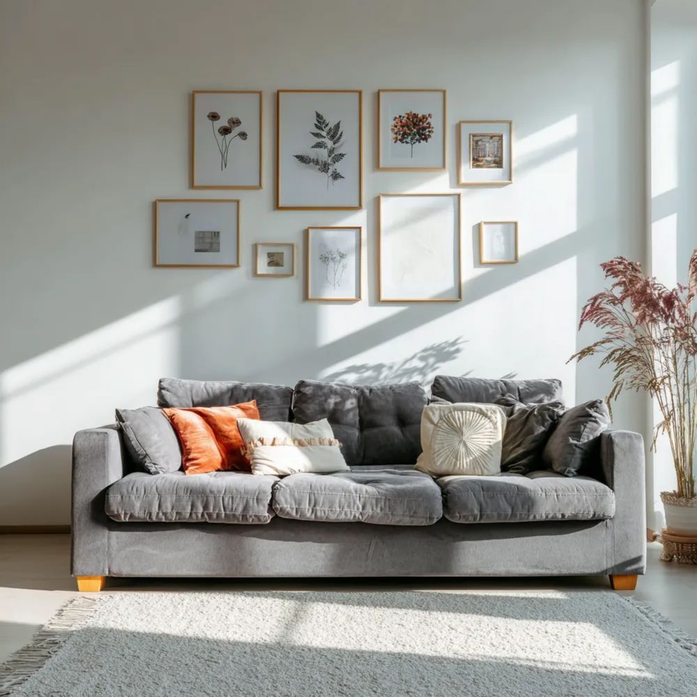 3-Sitzer-Sofa Stoff 200x90x85 cm - Dunkelgrau - Modernes Design